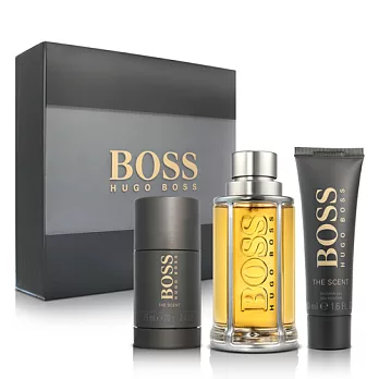 BOSS 紳士男性淡香水禮盒(淡香水100ml+體香膏75ml+沐浴精50ml)
