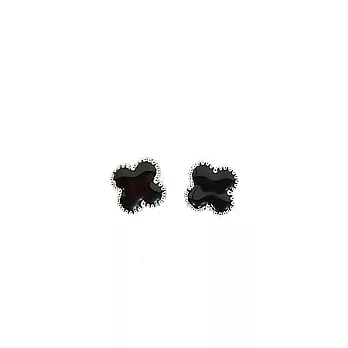 Bear & Color著色【黑色花朵】耳環