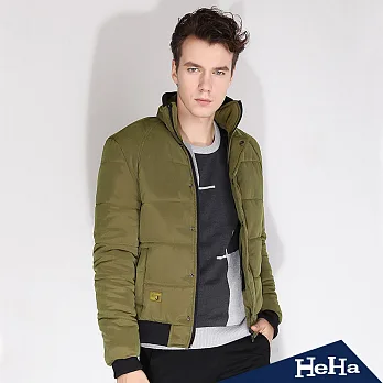 外套 質感立領鋪綿加厚外套 二色-HeHa-3XL（軍綠）
