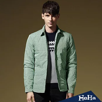 外套 時尚百搭格紋鋪綿外套 三色-HeHa-M(綠色）