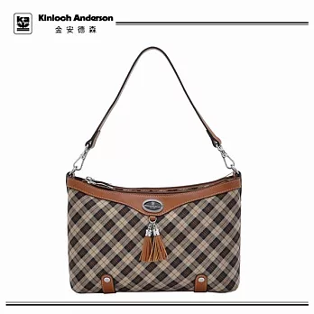 《Kinloch Anderson》金‧安德森-端莊學院 俐落手提側肩隨行包 / 細黃格紋