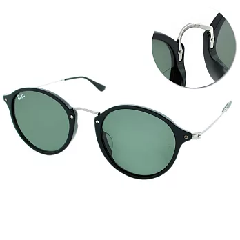 【Ray Ban】太陽眼鏡 流行復古圓框(黑-墨綠#RB-2447F-901)