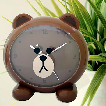 LINE FRIENDS JM-F101LEBR 熊大造型音樂鬧鐘-咖啡色