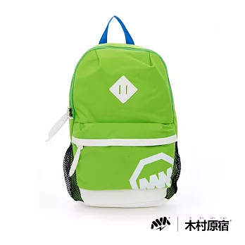 木村原宿MM日系潮包-本初LOGO款小豬後背包-綠白