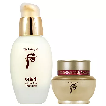 Whoo 后 重生秘帖光澤霜典藏瓶(8ml)+明義享全能精華乳旅行瓶(30ml)