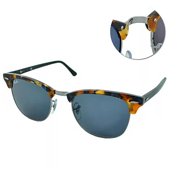 【Ray Ban】太陽眼鏡 經典設計CLUBMASTER系列(琥珀/黑-灰#RB-3016-1158/R5)