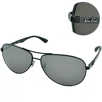 【Ray Ban】偏光太陽眼鏡 Carbon航太碳纖系列(黑-水銀灰#RB-8313-002/K7)