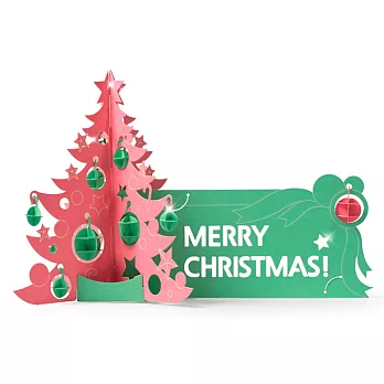 Papero紙風景 DIY迷你模型 - 聖誕樹卡片(粉紅樹)/Christmas Tree Card(pink&Light Green )-入門簡易包