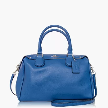 【COACH 多種背法】皮革 / 肩背 / 斜背兩用包(小款)_藍色