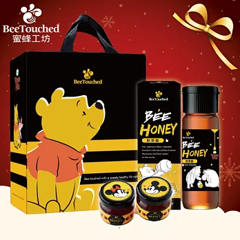 蜜蜂工坊─維尼系列420g+米奇&米妮手作蜂蜜附維尼提袋鮮果蜜+米奇&米妮