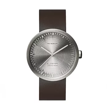 Tube 齒輪之時─腕錶(不鏽鋼、棕皮帶)