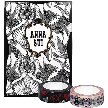 ANNA SUI 安娜蘇 魔法星願文件夾+愛戀甜心紙膠帶+薔薇午茶紙膠帶