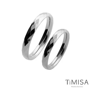 【TiMISA】格緻真愛-細版 純鈦對戒原色+原色