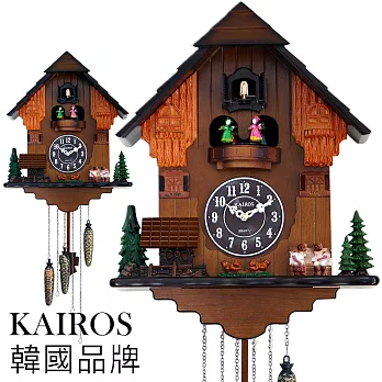 KAIROS 凱樂絲 KW-9115北歐風木質音樂報時布穀鳥咕咕鐘-木質色系