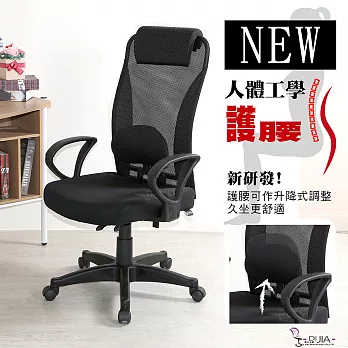 DIJIA 【經典思暮新型升降護腰】辦公椅/電腦椅黑色