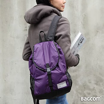 Bagcom Masaki 輕盈收納汽球包-紫色