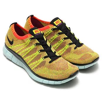 【GT Company】Nike FREE FLYKNIT NSW 編織跑步訓練鞋男段9.5黃