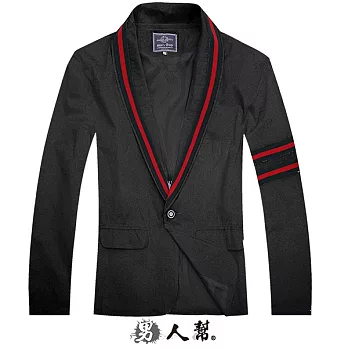 【男人幫】鍛面腰身設計西裝外套(C5052)M黑色