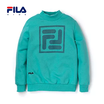 【FILA】雙子FILA束口刷毛圓領衫(綠)135綠