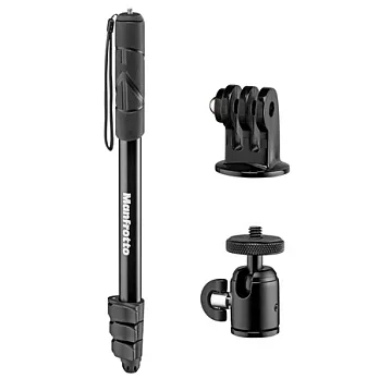 Manfrotto Compact Xtreme MPCOMPACT 二合一輕巧零極限自拍棒/單腳架/黑色