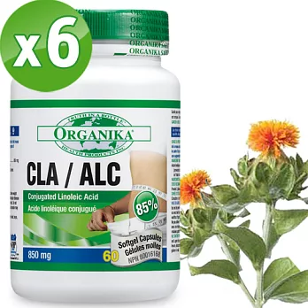 【Organika優格康】紅花籽油(CLA) 1000mg(60顆)超值6瓶組