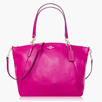 【COACH 多種背法】皮革 / 肩背 / 斜背兩用包(大款)_暗桃