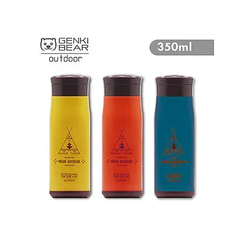 GENKI BEAR 印地安戶外保溫保冷杯 350ml黃色