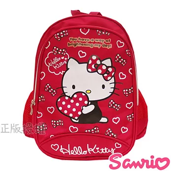 【Hello Kitty凱蒂貓】幸運雙層學童後背書包(紅色)