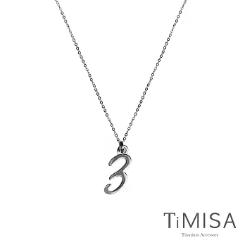 TiMISA《幸運數字》(雙色任選)純鈦項鍊(B)原色