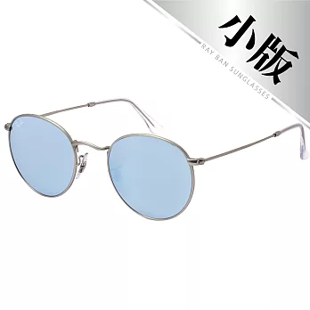 【Ray Ban 雷朋】RB3447-019/30 歐美超模復古圓框款-水銀炫彩太陽眼鏡(水銀灰鏡#銀框)