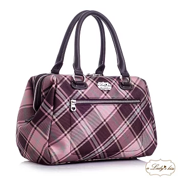 【a Lady ’s真皮】英倫氣質醫生口金波士頓包(米蘭紅咖)