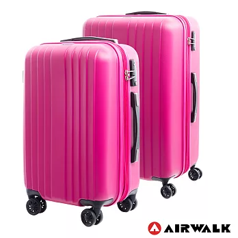 AIRWALK LUGGAGE - 0&1的電子世界 科技網紋旅行箱-20+28吋二箱組(科幻桃)