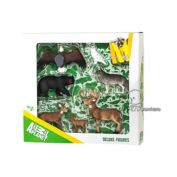 MOJO動物模型-禮盒-森林動物七件組