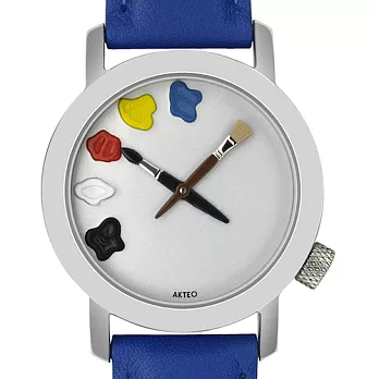 【AKTEO】法國設計腕錶 ART畫家系列 (PAINT 42mm 藍)