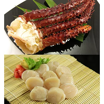 【食在安市集】小林市場：干貝帝王蟹幸福雙拼 (大帝王蟹腳+北海道干貝)