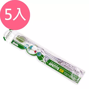 韓國APATITE鑽石系列EM牙刷-綠茶_5入組