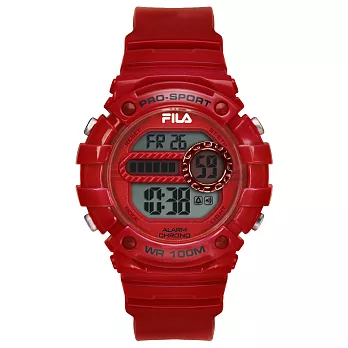 FILA 絕對玩色時尚運動腕錶-紅