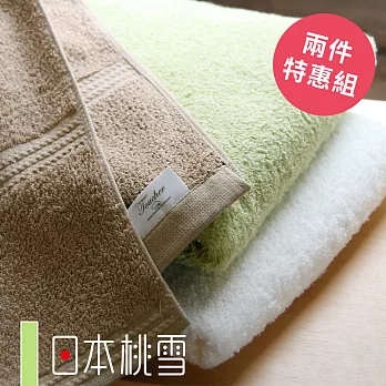 Toucher日本桃雪【居家浴巾】超值兩件組-共7色綠色