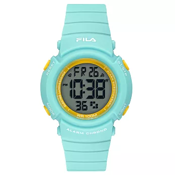 FILA 酷玩色彩時尚運動腕錶-湖水綠