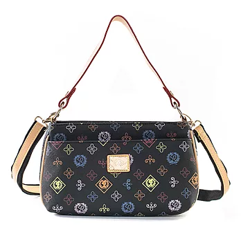 LUMAN.LISHA 露蔓麗莎 英式女王甜美愛戀肩側兩用包-218(黑)無