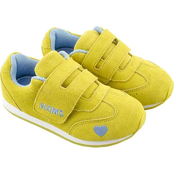 [HAMS] 馬卡龍麂皮運動鞋15粉黃