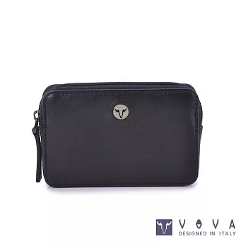 VOVA • 沃汎 - 凱旋系列 IV紋拉鍊零錢包- 黑色