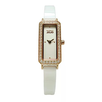 NATURALLY JOJO 世紀閃耀對決晶鑽時尚女性陶瓷腕錶-玫瑰金-JO96875-80R