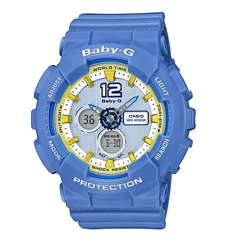 BABY-G 啦啦隊的俏皮競賽時尚運動限量腕錶-藍-BA-120-2B