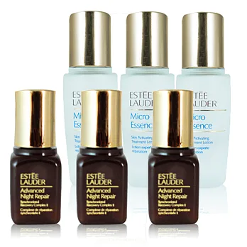 【ESTEE LAUDER 雅詩蘭黛】微分子肌底原生露15ml*3(+DNA特潤再生超導修護露7ml*3)
