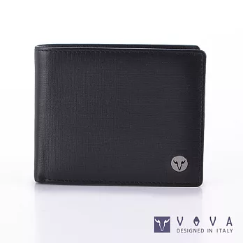 VOVA • 沃汎 - 凱旋系列 9卡透明窗可翻式IV紋短夾- 黑色