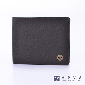 VOVA • 沃汎 - 當代系列5卡透明窗荔枝紋短夾- 咖啡色