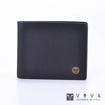 VOVA • 沃汎 - 當代系列8卡荔枝紋短夾- 黑色
