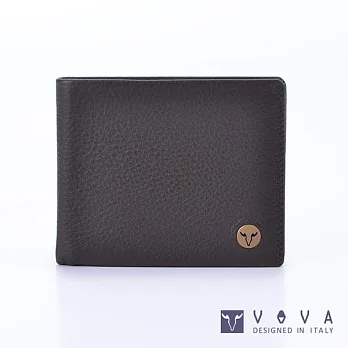 VOVA • 沃汎 - 當代系列8卡荔枝紋短夾- 咖啡色