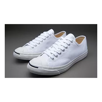 【GT Company】Converse JACK PURCELL LEATHER 帆布開口笑中性款24.5白色